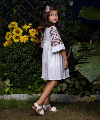 Multicolor Floral Vines Embroidery Dress 3