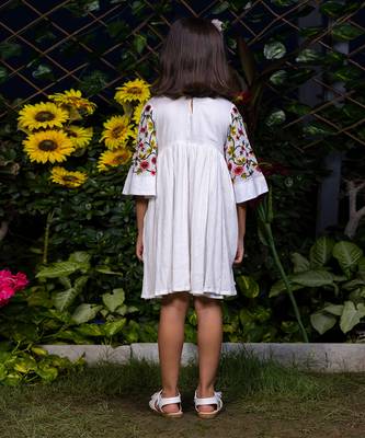 Multicolor Floral Vines Embroidery Dress 4