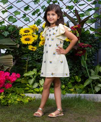 Blue Butterflies Embroidery Dress 2