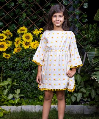 Floral Embroidery Kaftan Dress 1