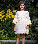 Floral Embroidery Kaftan Dress