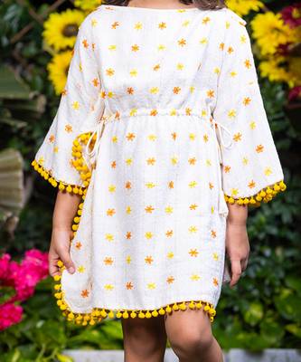 Floral Embroidery Kaftan Dress 5