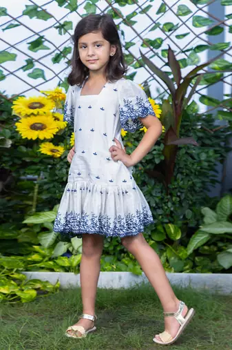 Shifali Embroidery A-Line Tiered Dress