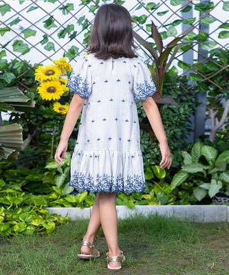 Shifali Embroidery A-Line Tiered Dress 3