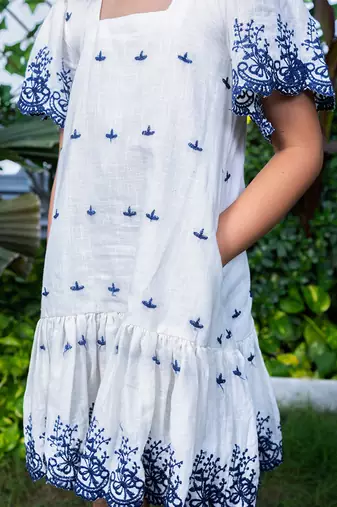 Shifali Embroidery A-Line Tiered Dress