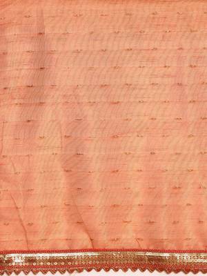 Kasee Fancy Designer Peach Net With Embellished Sequence Border Saree  4