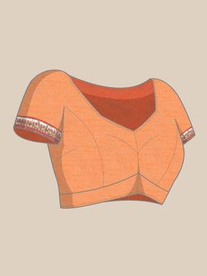 Kasee Fancy Designer Peach Net With Embellished Sequence Border Saree  5