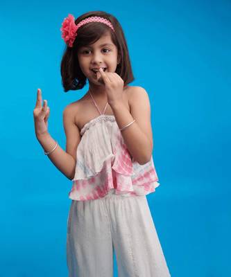Pink Petals Casual Top and Palazzo Set 4