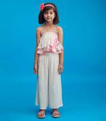 Pink Petals Casual Top and Palazzo Set