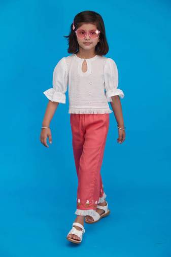Flamingo Casual Top and Palazzo
