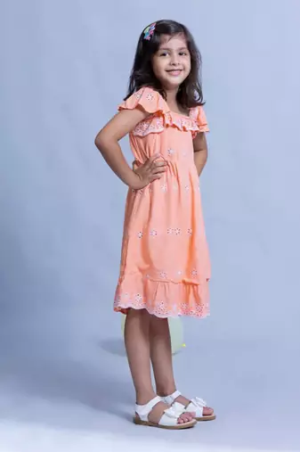 Coral Shifali Dress
