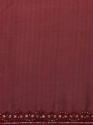 Kasee Fancy Solid Soft Art Silk Maroon Saree With Embellished Embroidered Sequence Border 4