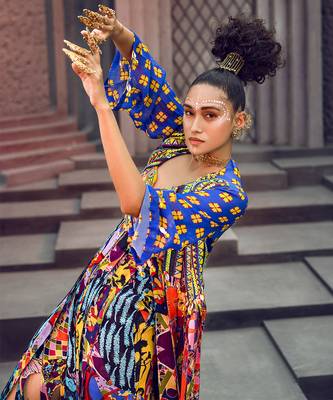 Multicolor embroidered georgette jumpsuits 3