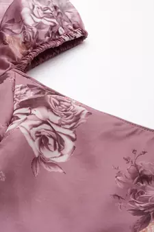 Ethnovog Ready To Wear Mauve Organza Digital Printed Dress