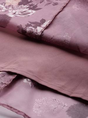 Ethnovog Ready To Wear Mauve Organza Digital Printed Dress 5