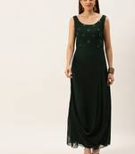 Ethnovog Ready To Wear  Green Embroidered Dress