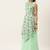 Ethnovog Ready To Wear Mint Green Georgette Printed Halter Neck Gown