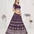 Fetching Wine Thread Embroidered with Zarkan Georgette Semi Stitched Party wear Lehenga choli