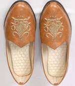 Brown Leather Embroidered Jutti