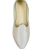 Grey Brocade Silk jutti