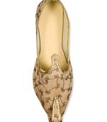 Light Beige Mens Embroidery Mojari