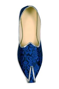 Blue Brocade Jutti