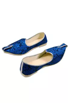 Blue Brocade Jutti