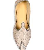 Grey Embroidered Mojaris