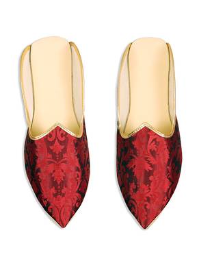 Maroon Brocade Jutti 1