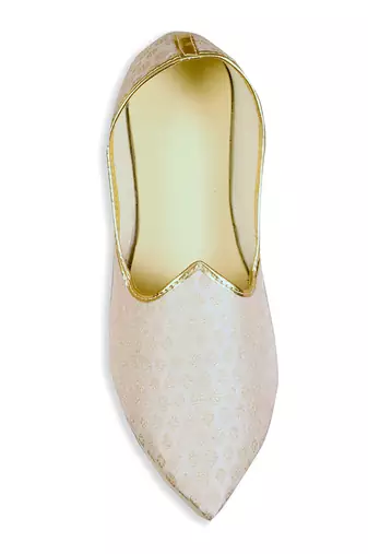 Grey Mens brocade Mojari 