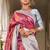 Magenta woven silk saree with blouse