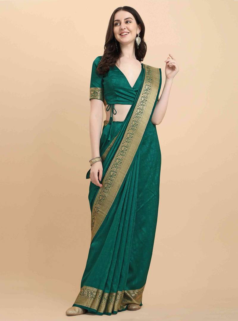 DUNGRANI RAMA GREEN SUPREME SILK SAREE