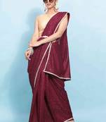 DUNGRANI MAROON FAUX CREPE SILK SAREE