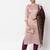 Baby-pink jacquard cotton silk salwar