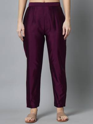 Purple jacquard cotton silk Kurta Pant With Dupatta 4