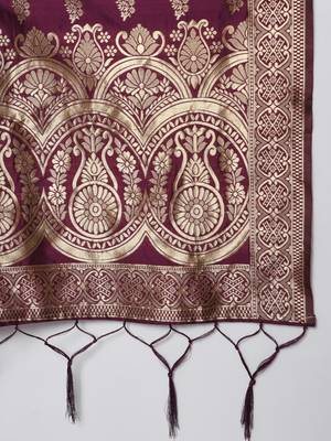 Baby-pink jacquard cotton silk Kurta Pant With Dupatta 3
