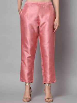 Baby-pink jacquard cotton silk Kurta Pant With Dupatta 4