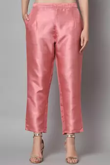 Baby-pink jacquard cotton silk Kurta Pant With Dupatta
