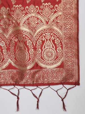 Cream jacquard cotton silk Kurta Pant With Dupatta 3