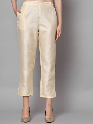 Cream jacquard cotton silk Kurta Pant With Dupatta 4