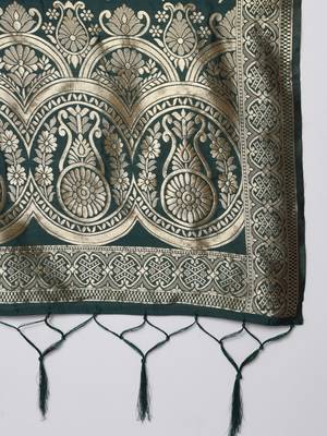 Mustard jacquard cotton silk Kurta Pant With Dupatta 3