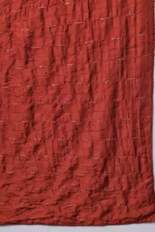 Maroon embroidered chanderi silk Kurta Pant With Dupatta