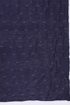 Navy-blue embroidered chanderi silk Kurta Pant With Dupatta
