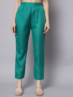Aqua-blue embroidered chanderi silk Kurta Pant With Dupatta 4