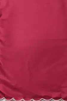 Red embroidered cotton silk Kurta Pant With Dupatta