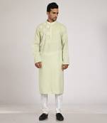 Light Green Box Embroidery On The Yoke Kurta Set