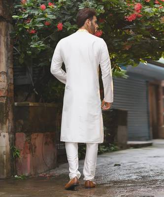 Beidge Sequence Work Front Open Kurta Set 5
