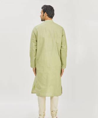 Pista Green Bird Embroidery Kurta Set 2