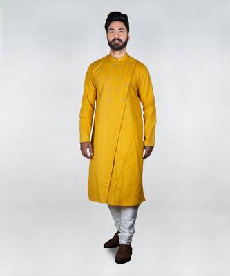 Blue Goggles Embroidery With Pintux Kurta Set 1