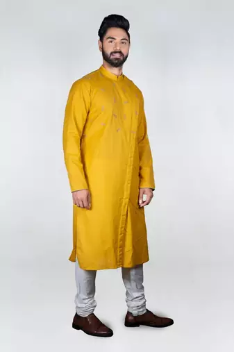 Blue Goggles Embroidery With Pintux Kurta Set